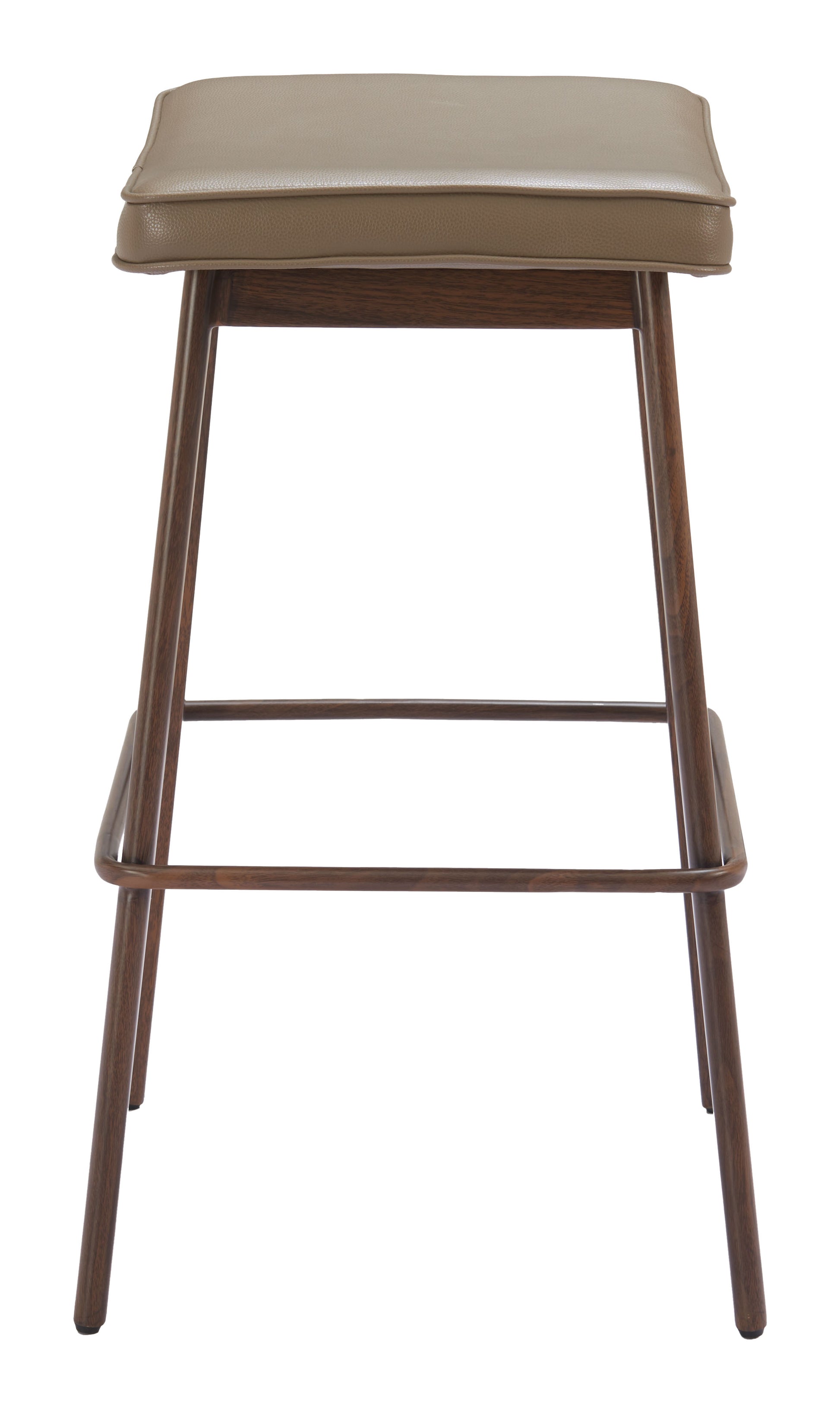 Divat Barstool (Set of 2) Taupe & Walnut style shot 1