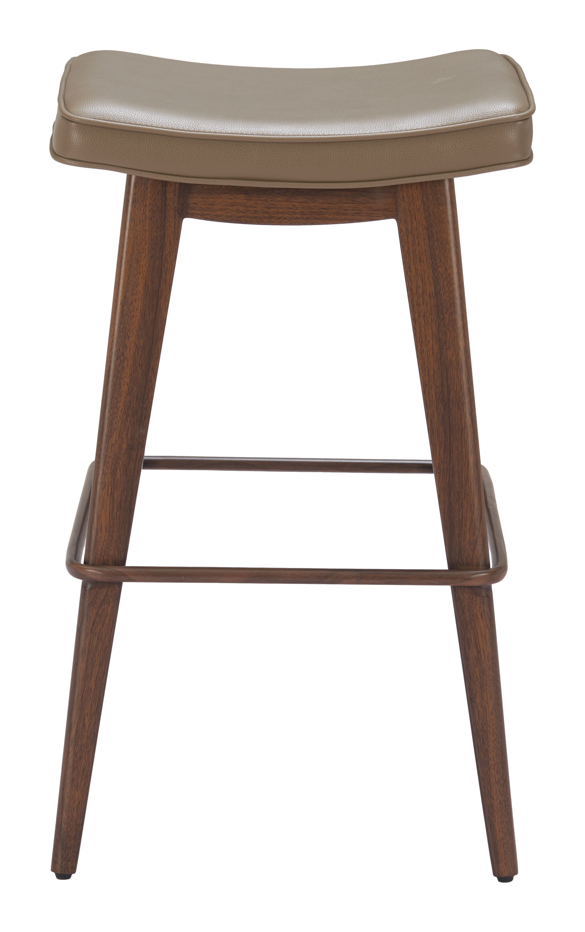 Divat Barstool (Set of 2) Taupe & Walnut style shot 2