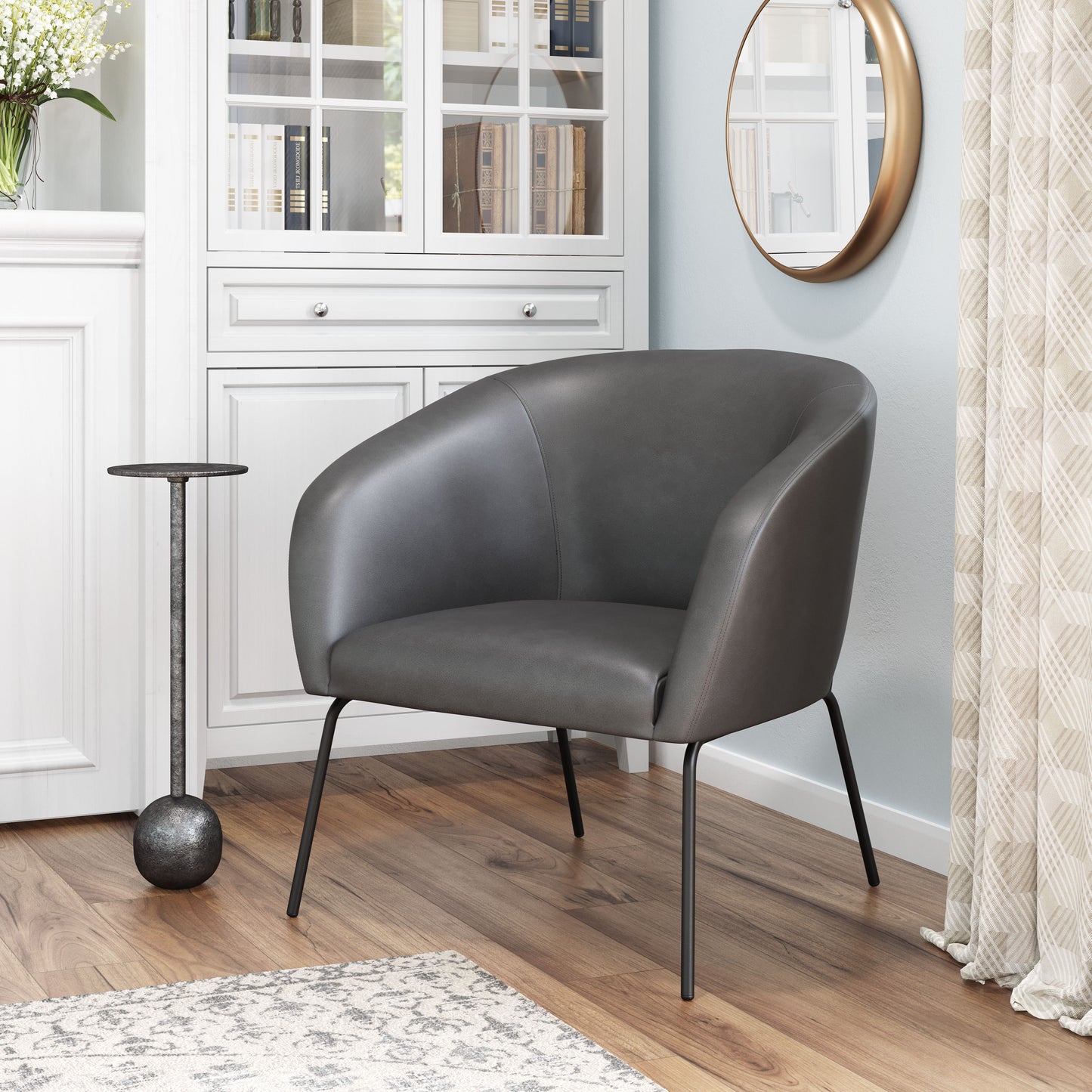 Quinten Accent Chair Vintage Gray style shot 1