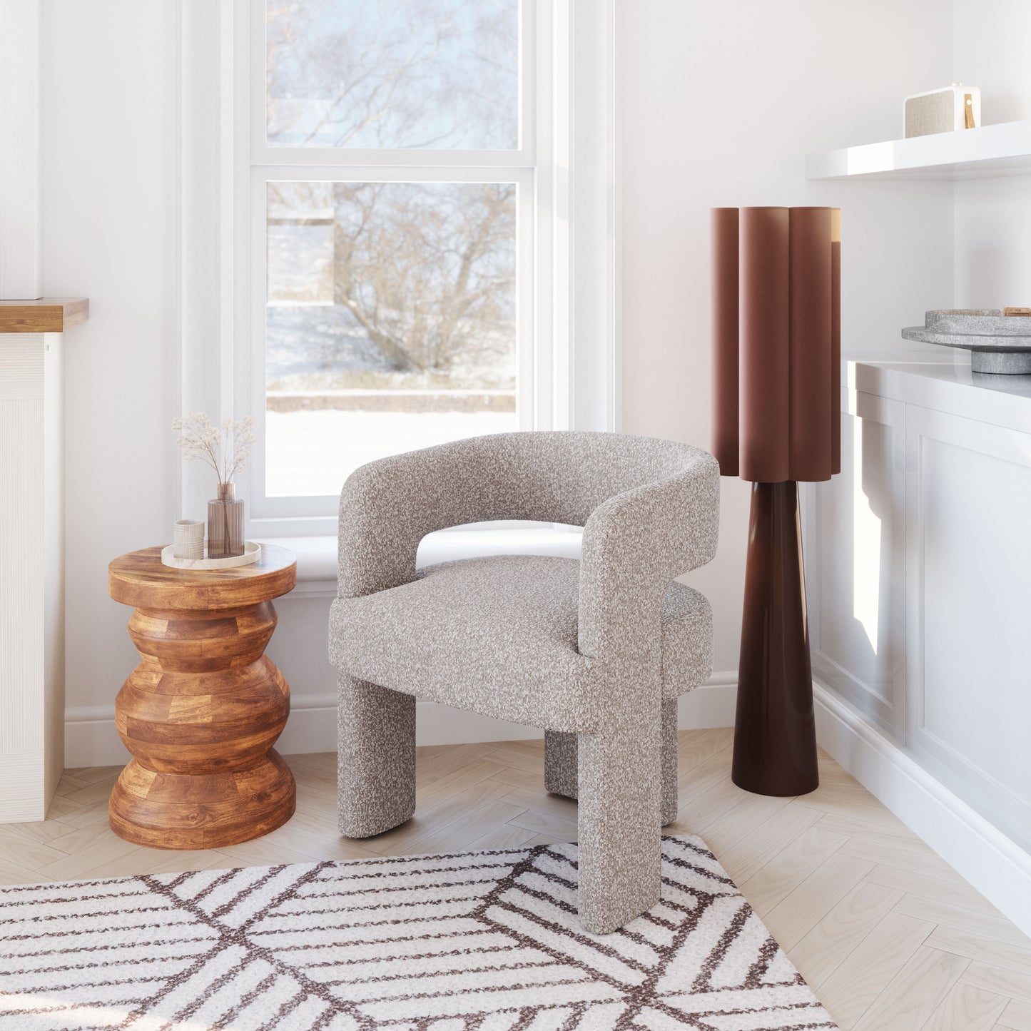 Java Accent Chair Sandy Beige style shot 2
