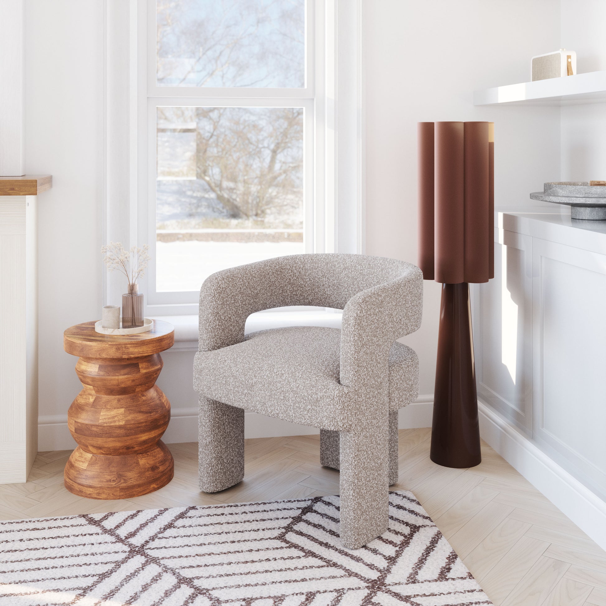 Java Accent Chair Sandy Beige style shot 2
