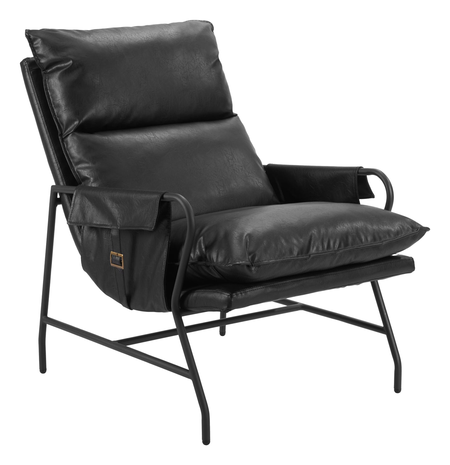 Halaus Accent Chair Black style shot 1