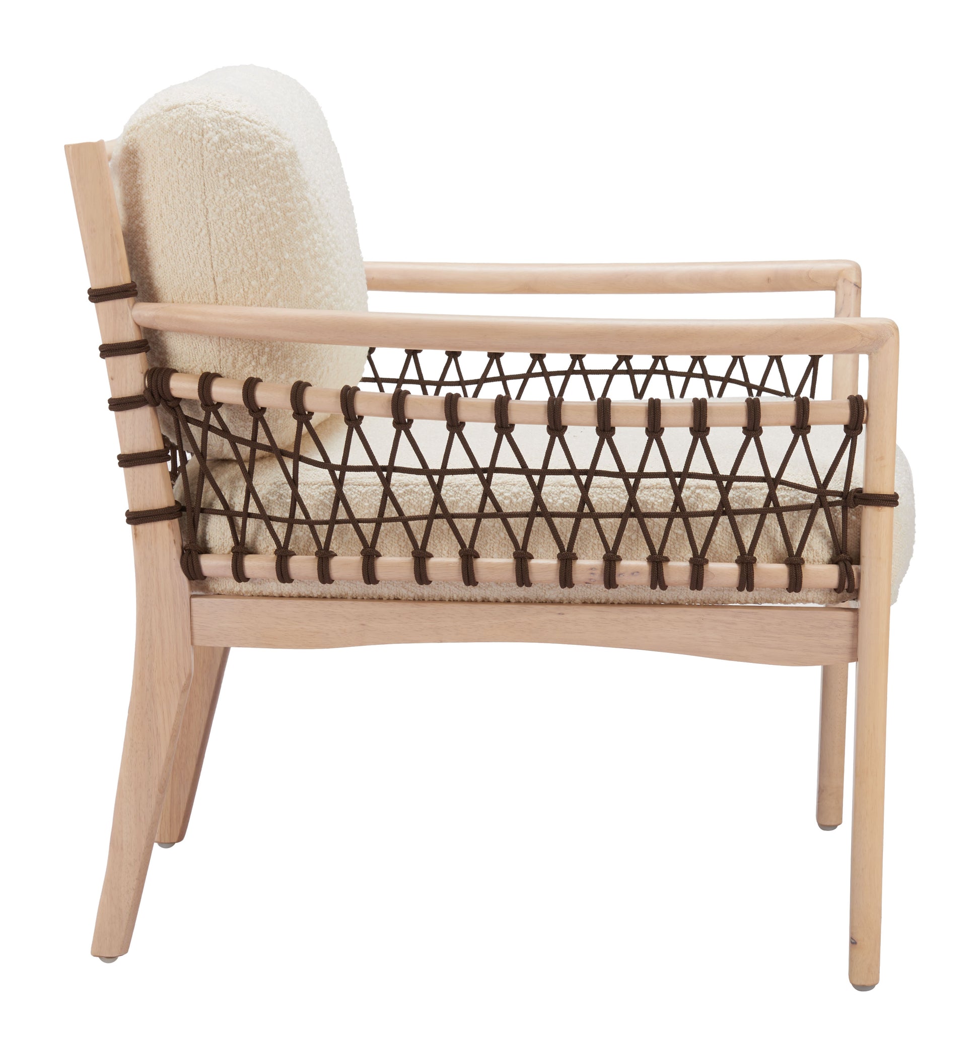 Wezly Accent Chair Ivory style shot 1