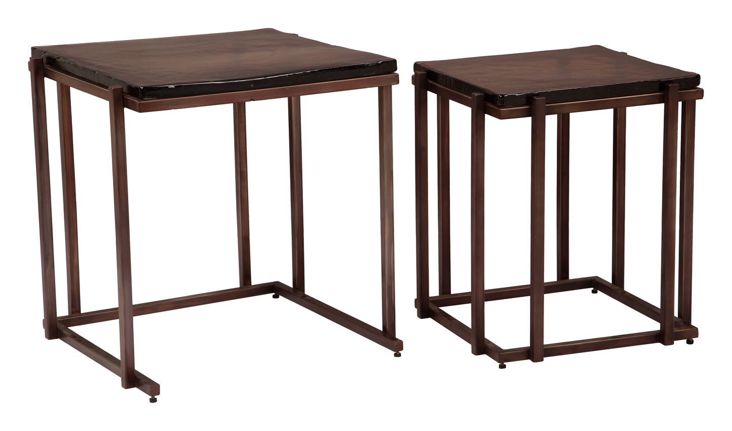 Shimai Nesting Tables (2-Piece) Bronze style shot 2