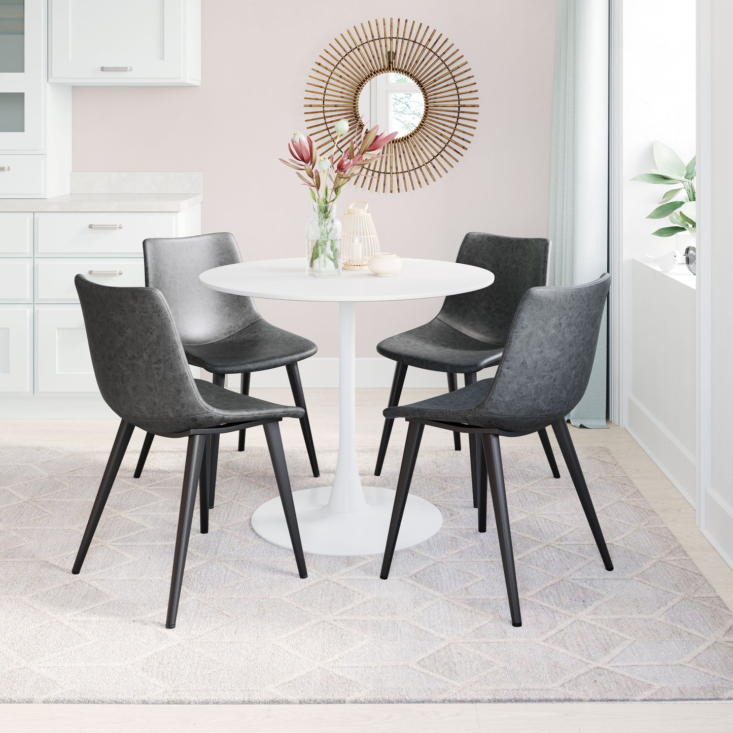 Daniel Dining Chair (Set of 2) Vintage Black style shot 1