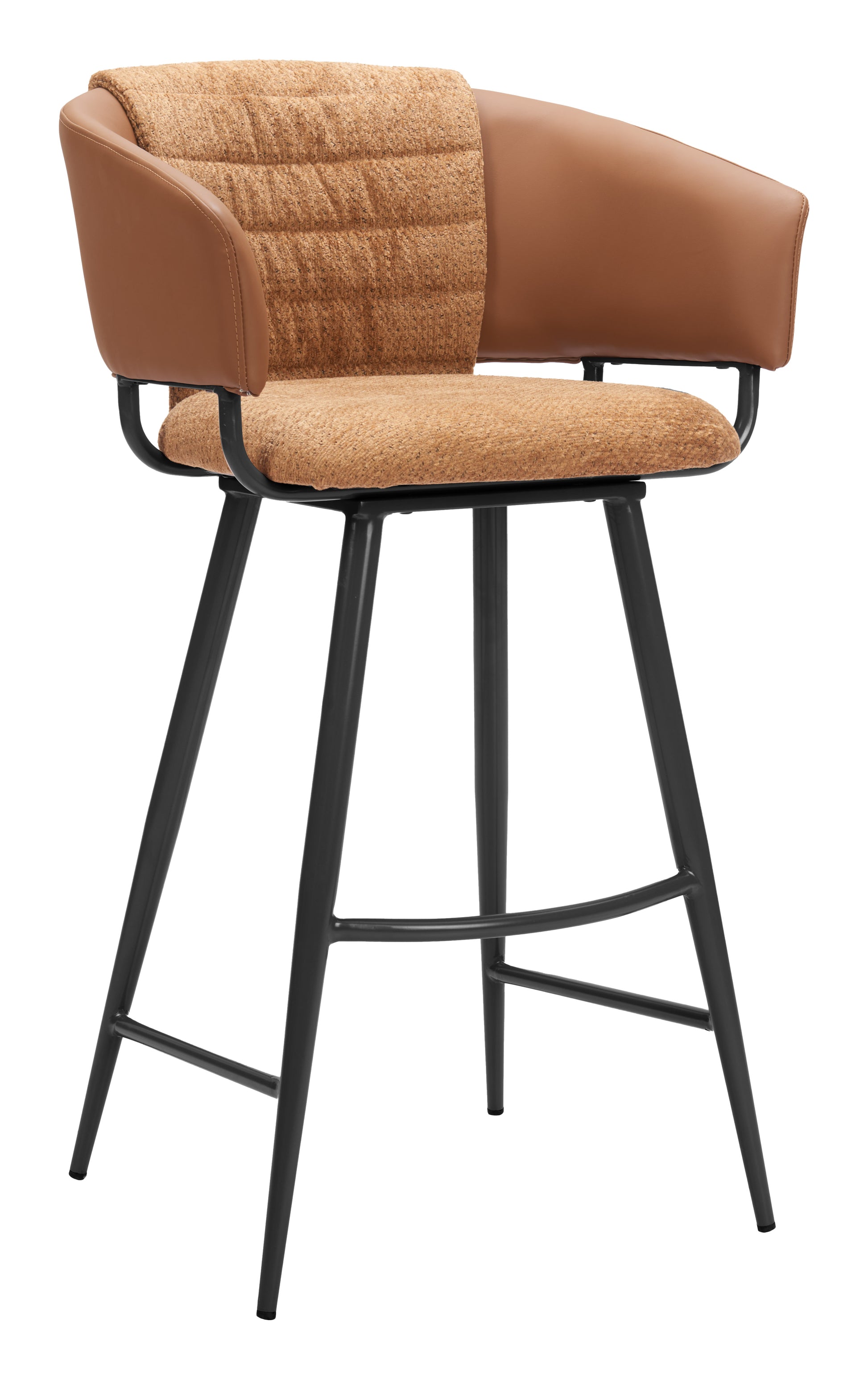 Juno Barstool (Set of 2) Brown style shot 1