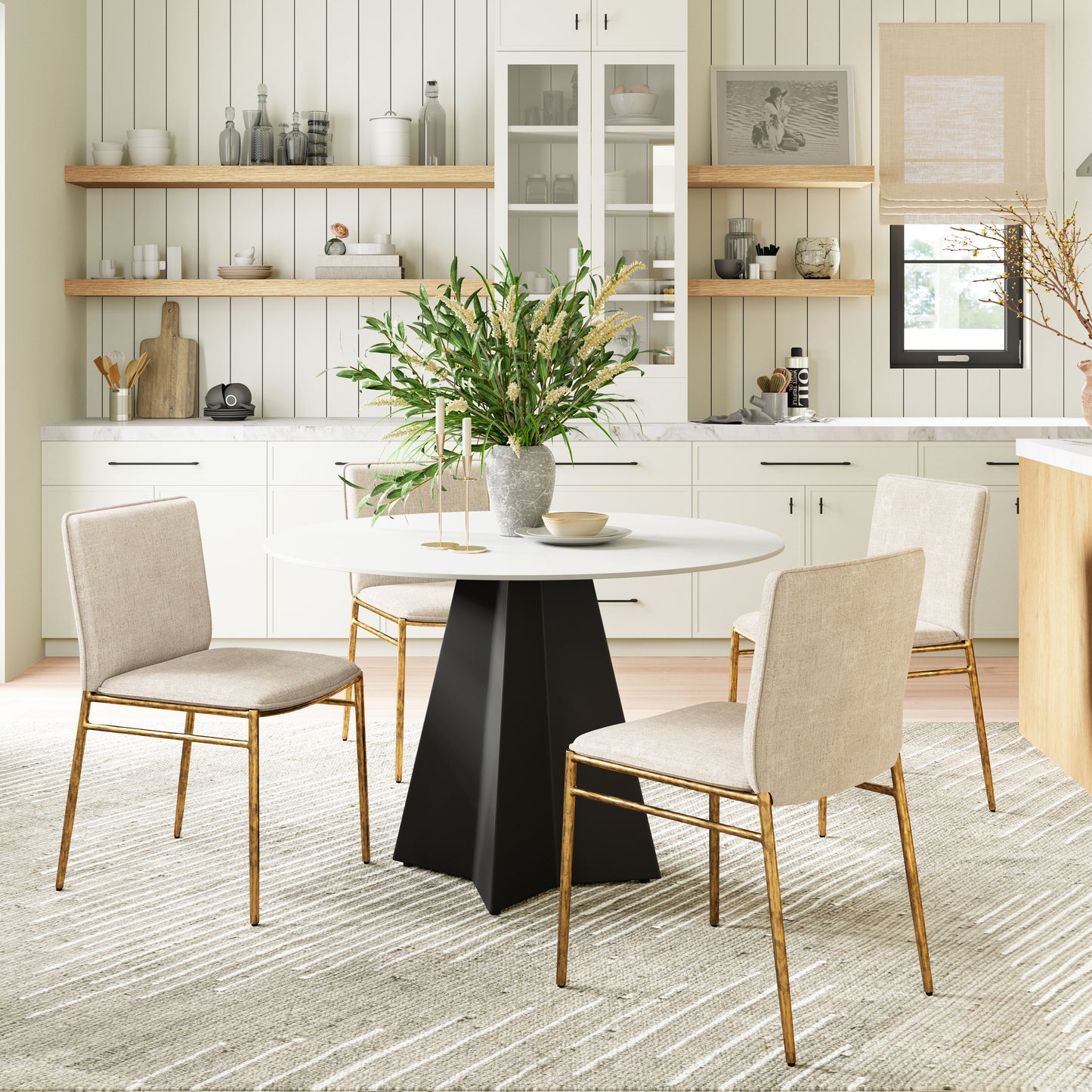 Izar Dining Table White style shot 1
