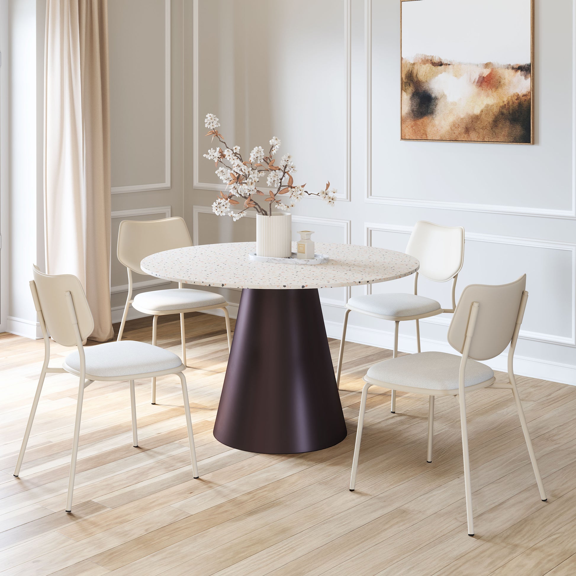 Zeal Dining Chair (Set of 4) Light Gray style shot 1