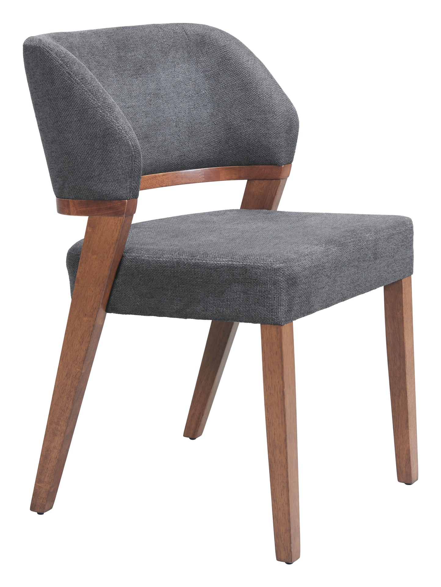 Sunobu Dining Chair (Set of 2) Azure Gray & Walnut style shot 2
