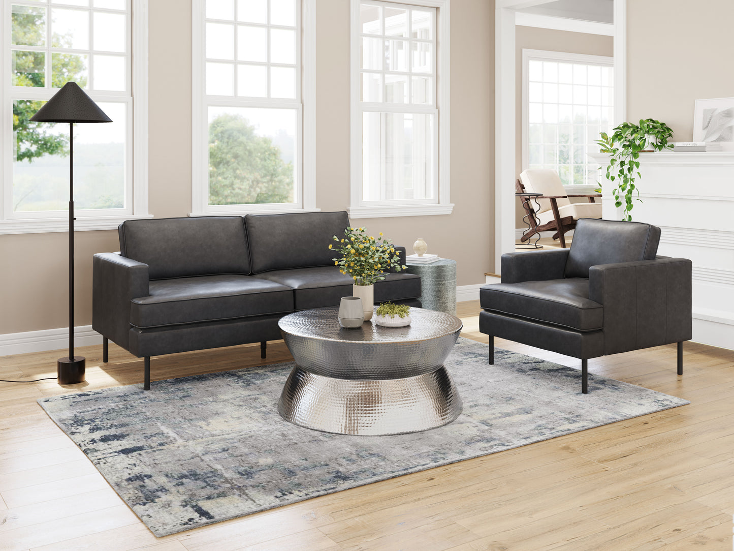 Decade Armchair Vintage Gray style shot 1