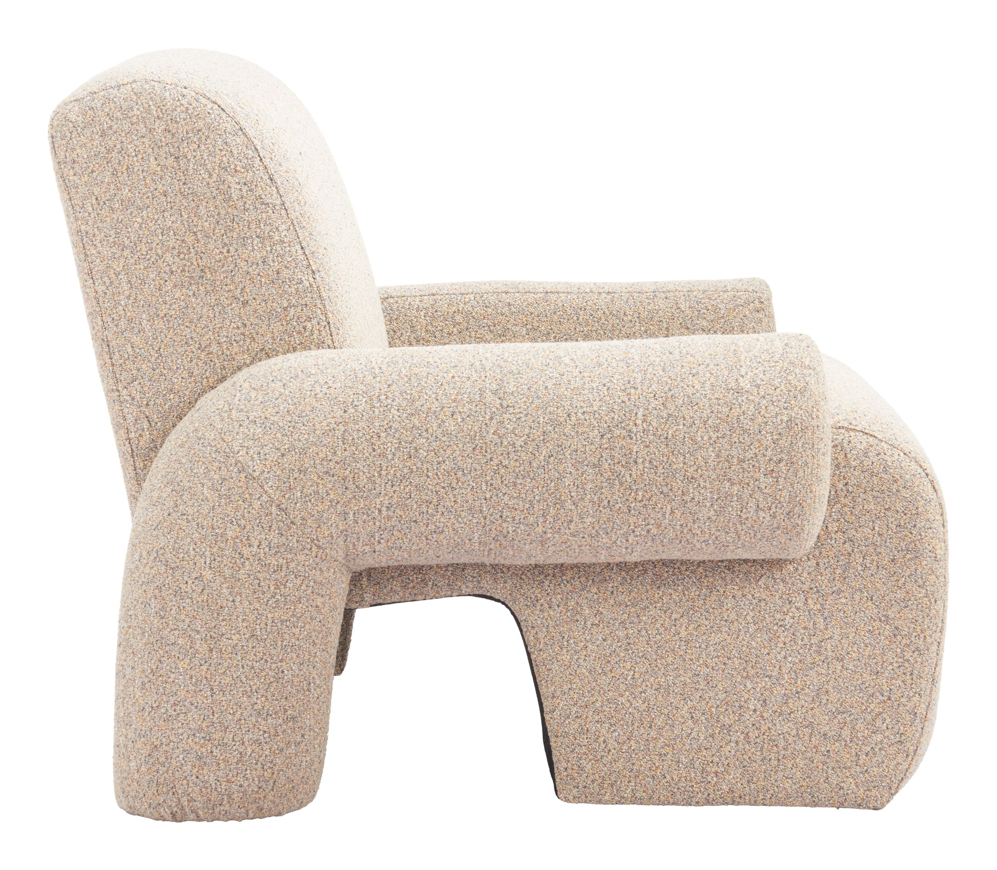 Rura Accent Chair Heathered Beige style shot 2