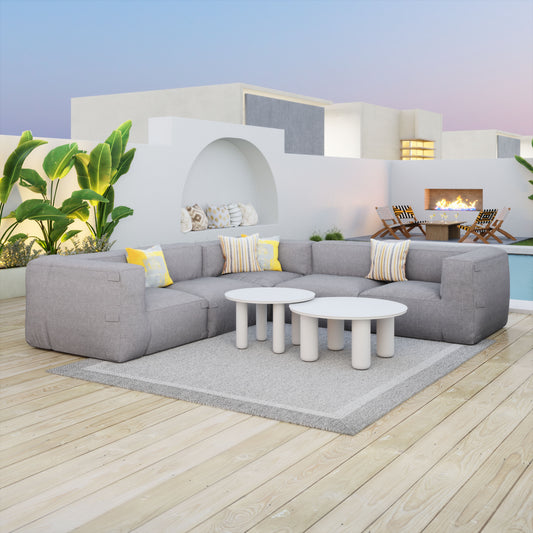Luanda Corner Chair Gray