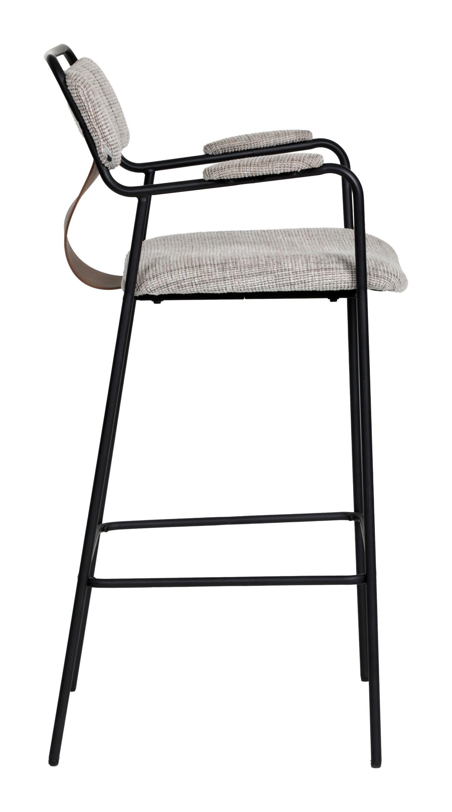 Couva Barstool (Set of 2) Gray Tweed style shot 1