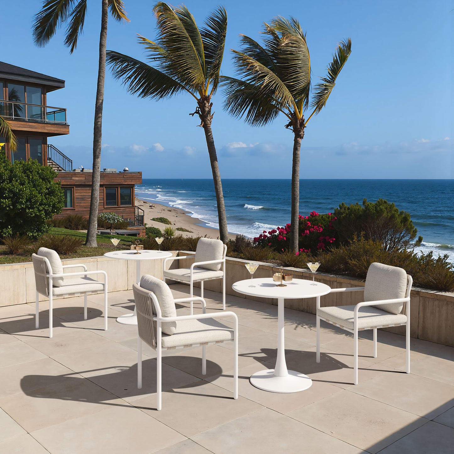 Aite Dining Chair (Set of 2) Beige style shot 2