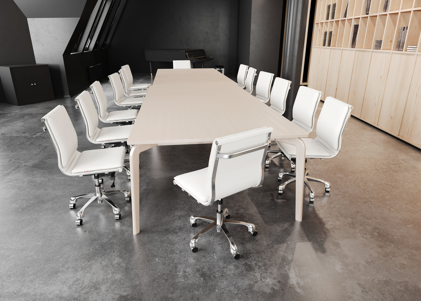 Lider Plus Armless Office Chair White style shot 2