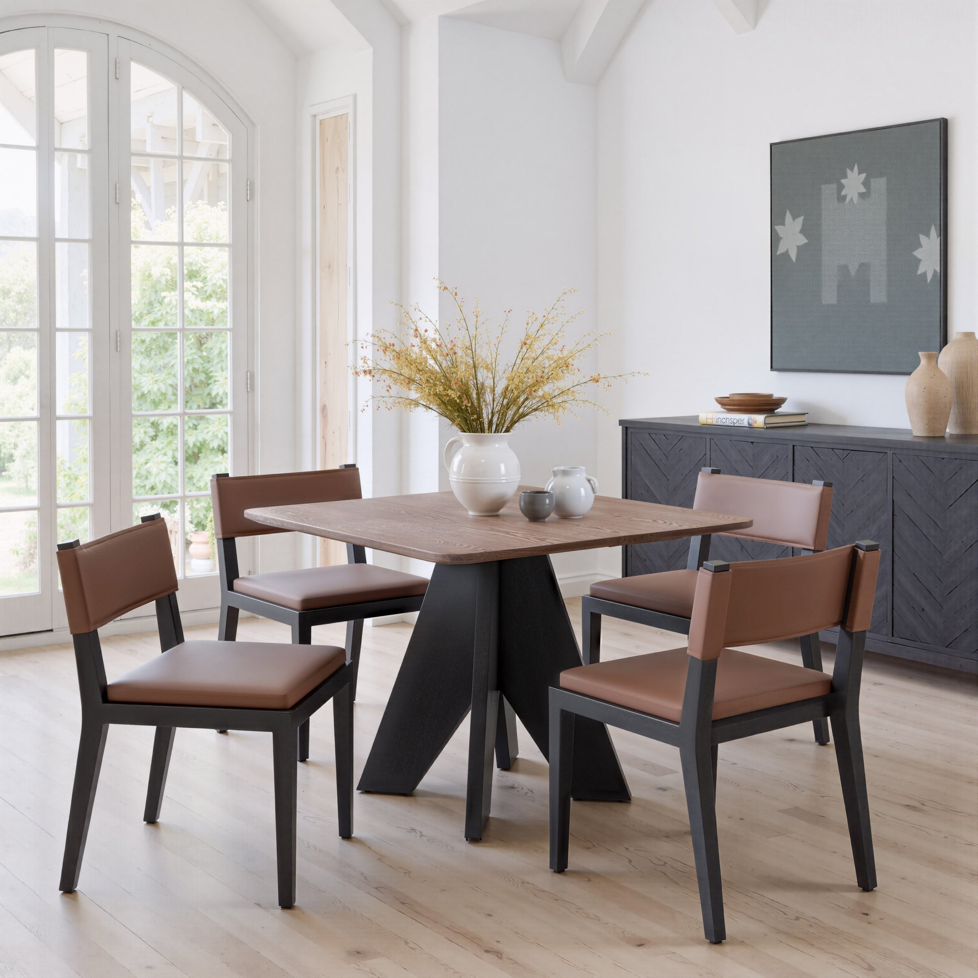 Roxas Dining Chair (Set of 2) Brown style shot 1