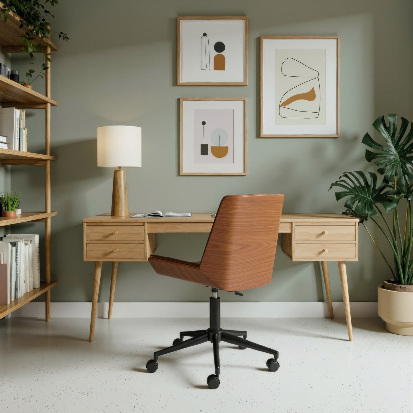 Maker Office Chair Brown style shot 2