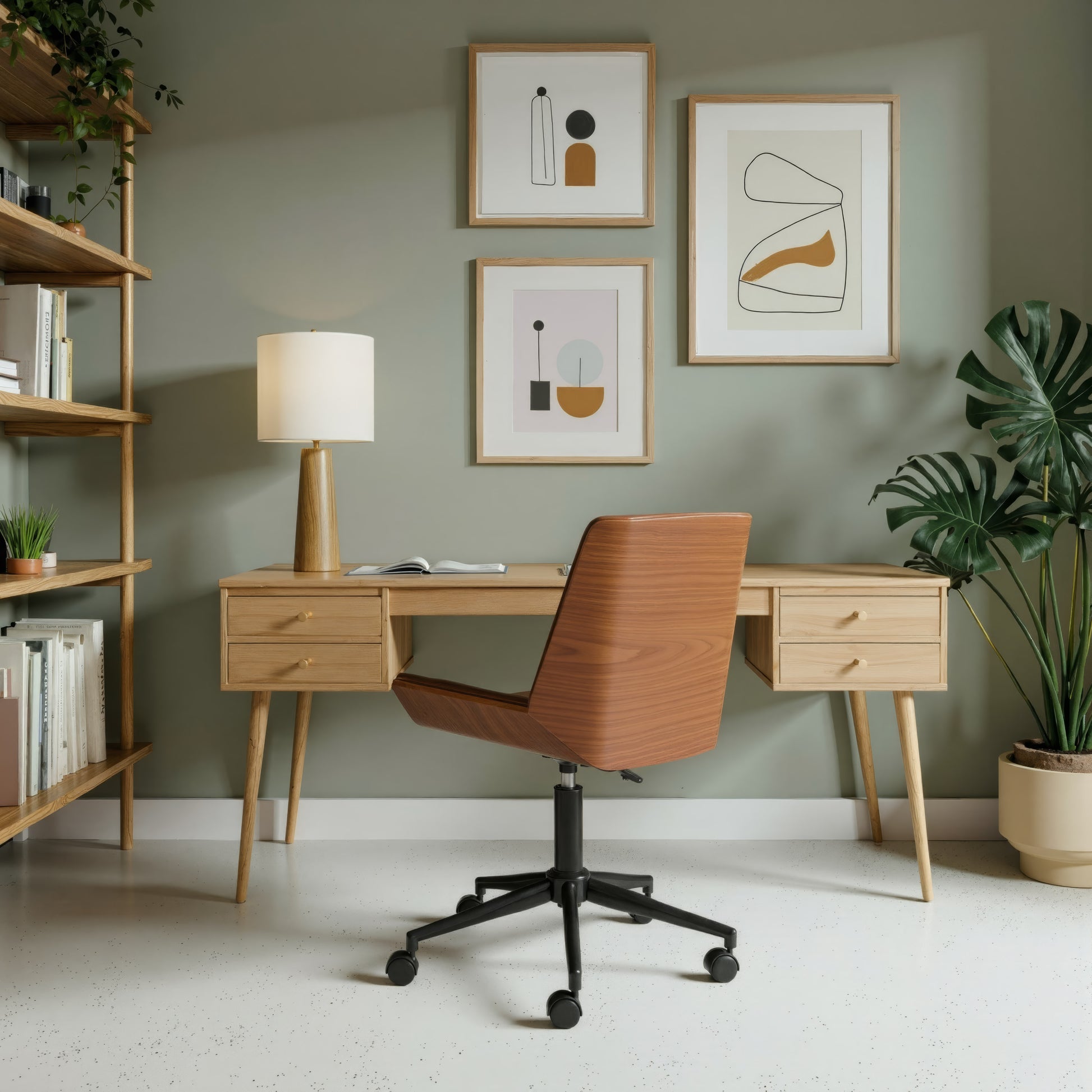 Maker Office Chair Brown style shot 2