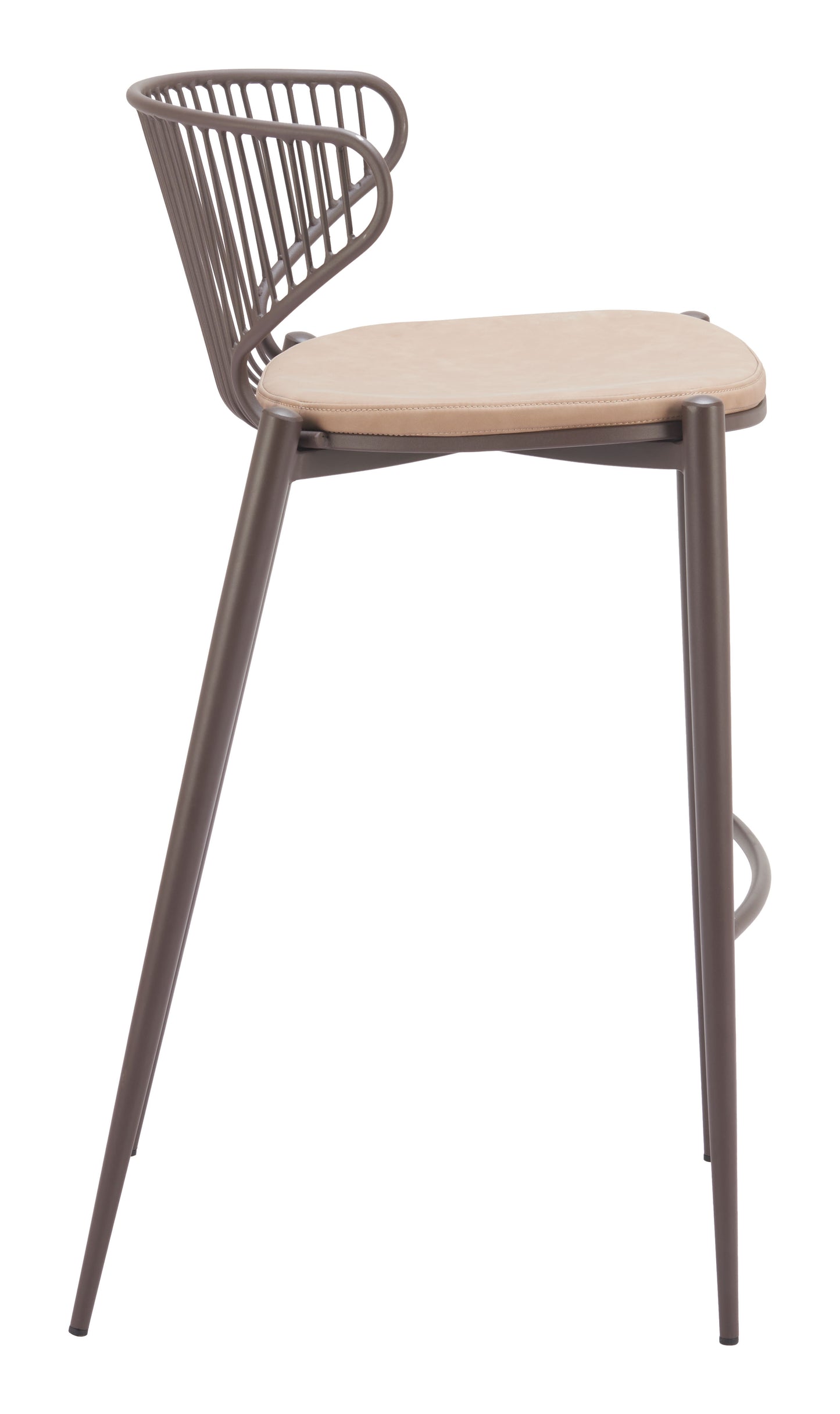 Silues Barstool (Set of 2) Taupe & Brown style shot 1
