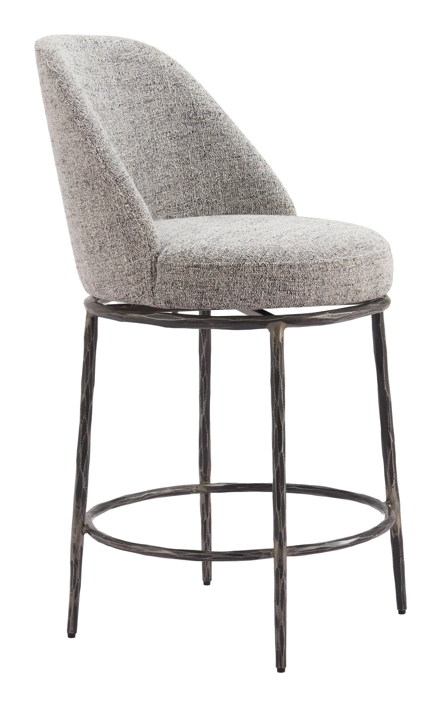 Nordhavn Swivel Counter Stool Gray style shot 1