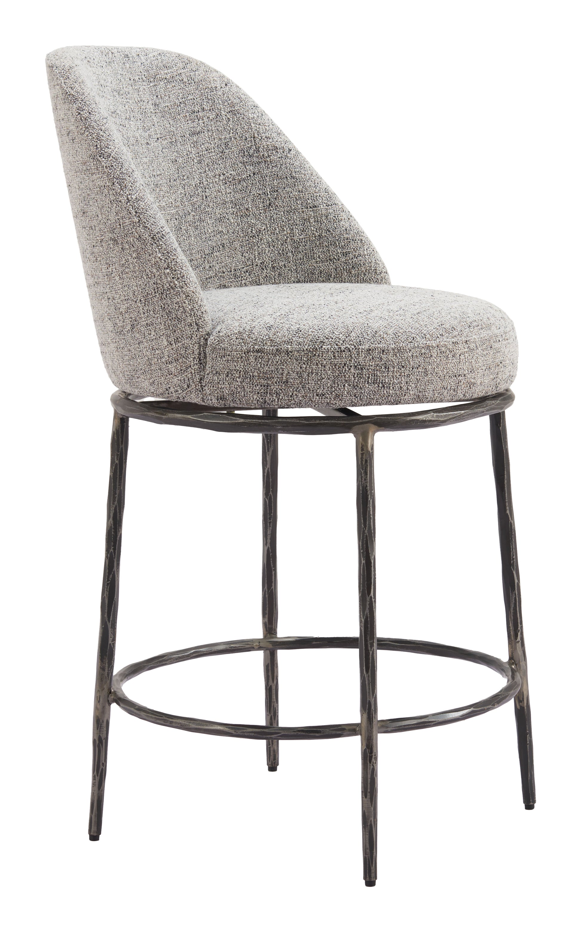Nordhavn Swivel Counter Stool Gray style shot 1