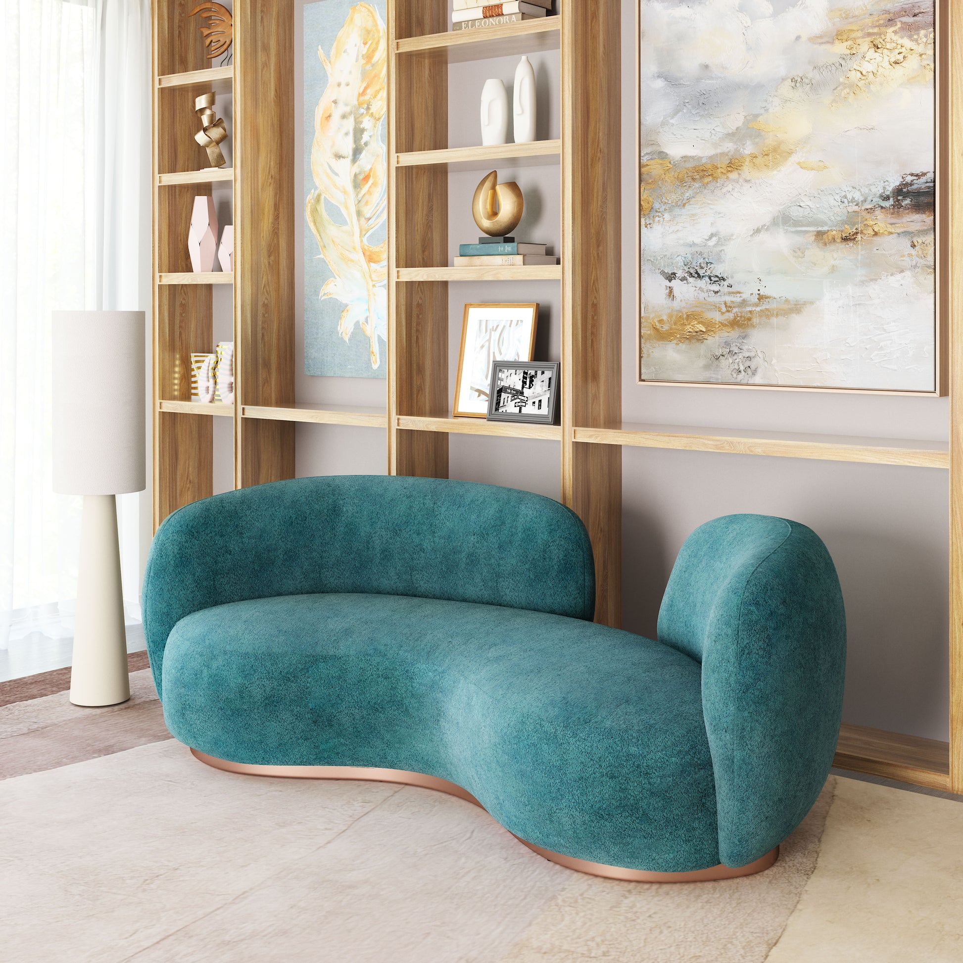 Jamela Sofa Teal style shot 1