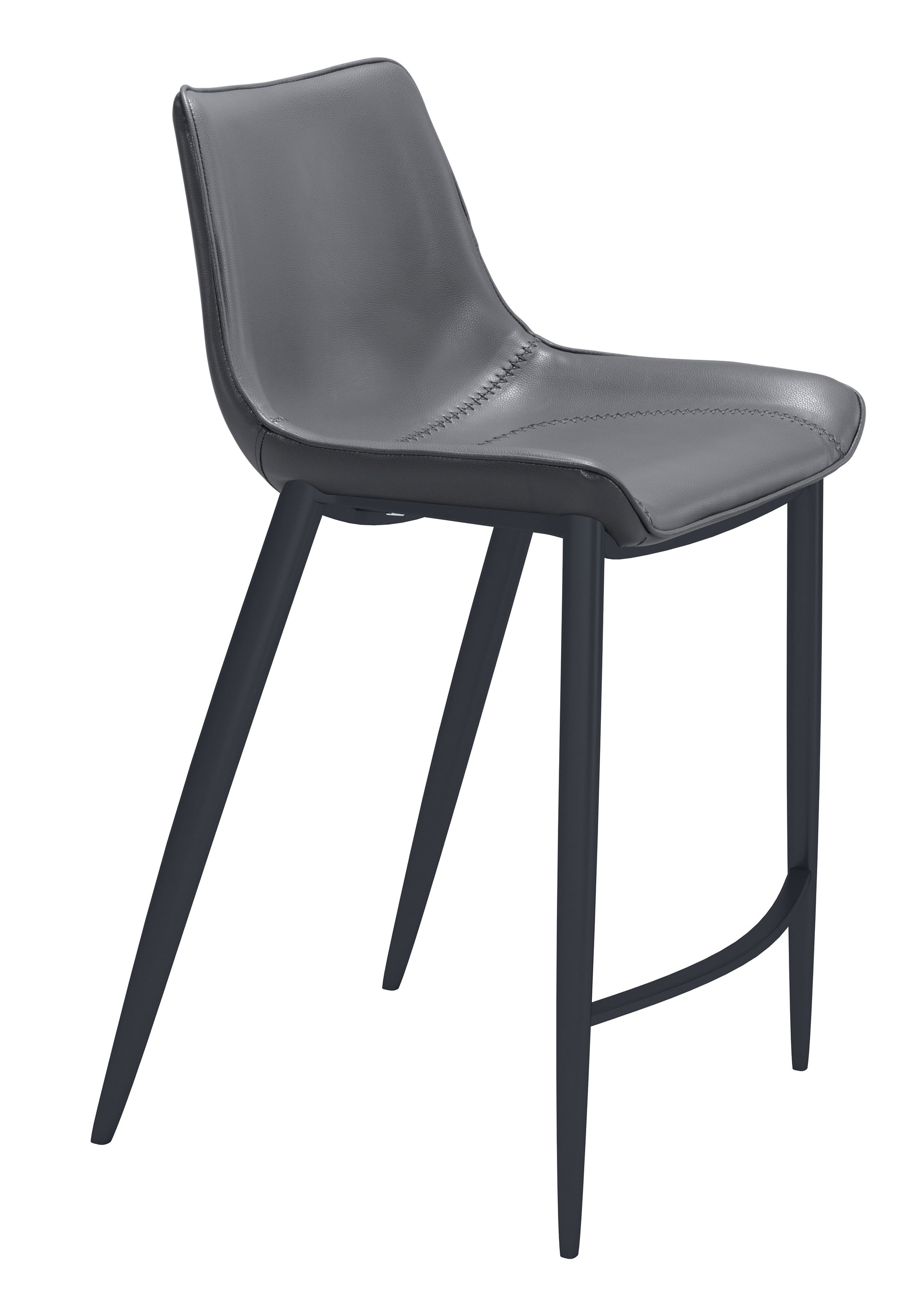 Magnus Counter Stool (Set of 2) Dark Gray & Black style shot 1