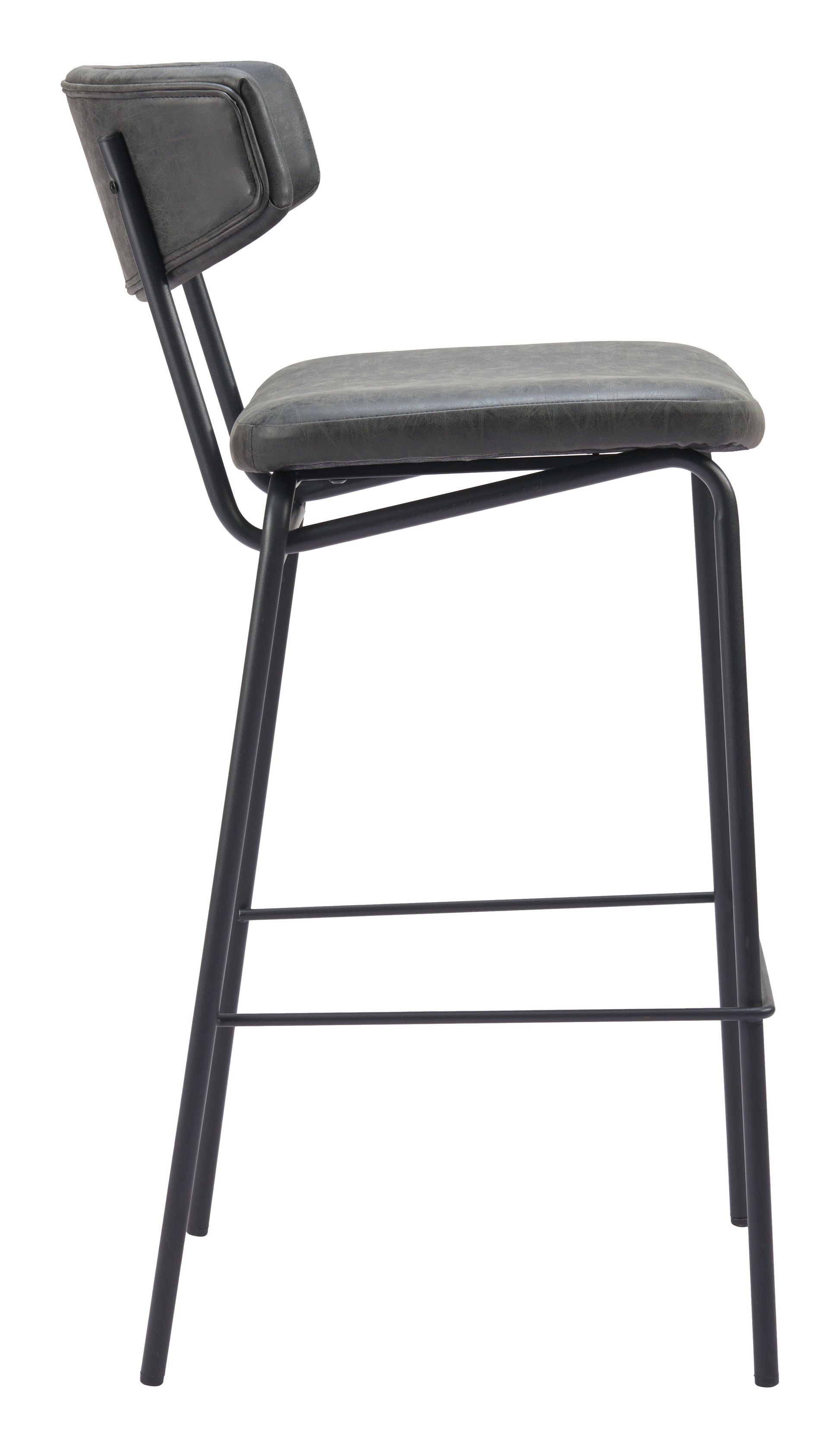 Charon Barstool (Set of 2) Vintage Black style shot 2