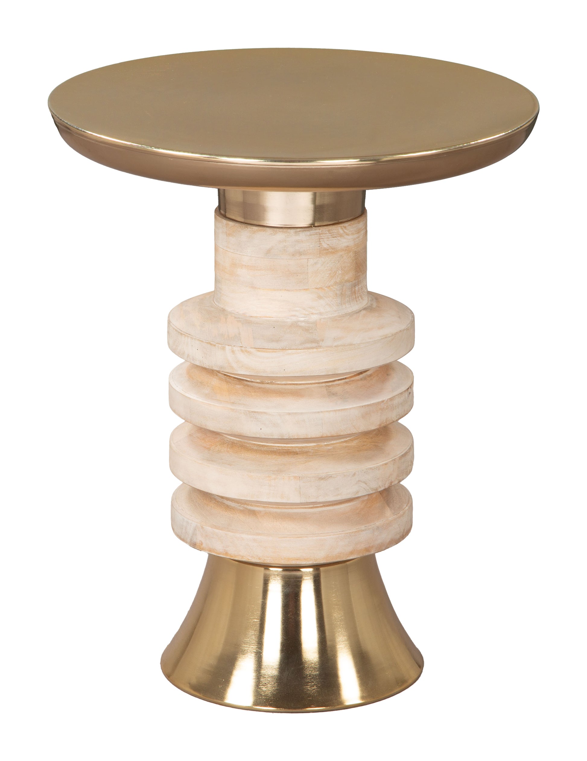 Ringar Side Table Gold & Natural style shot 2