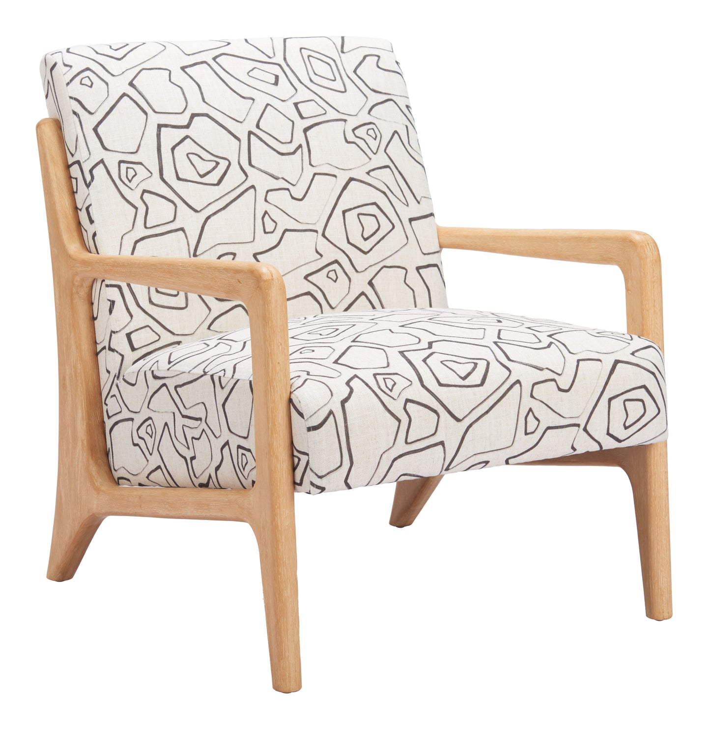 Runa Accent Chair Beige & Natural style shot 1