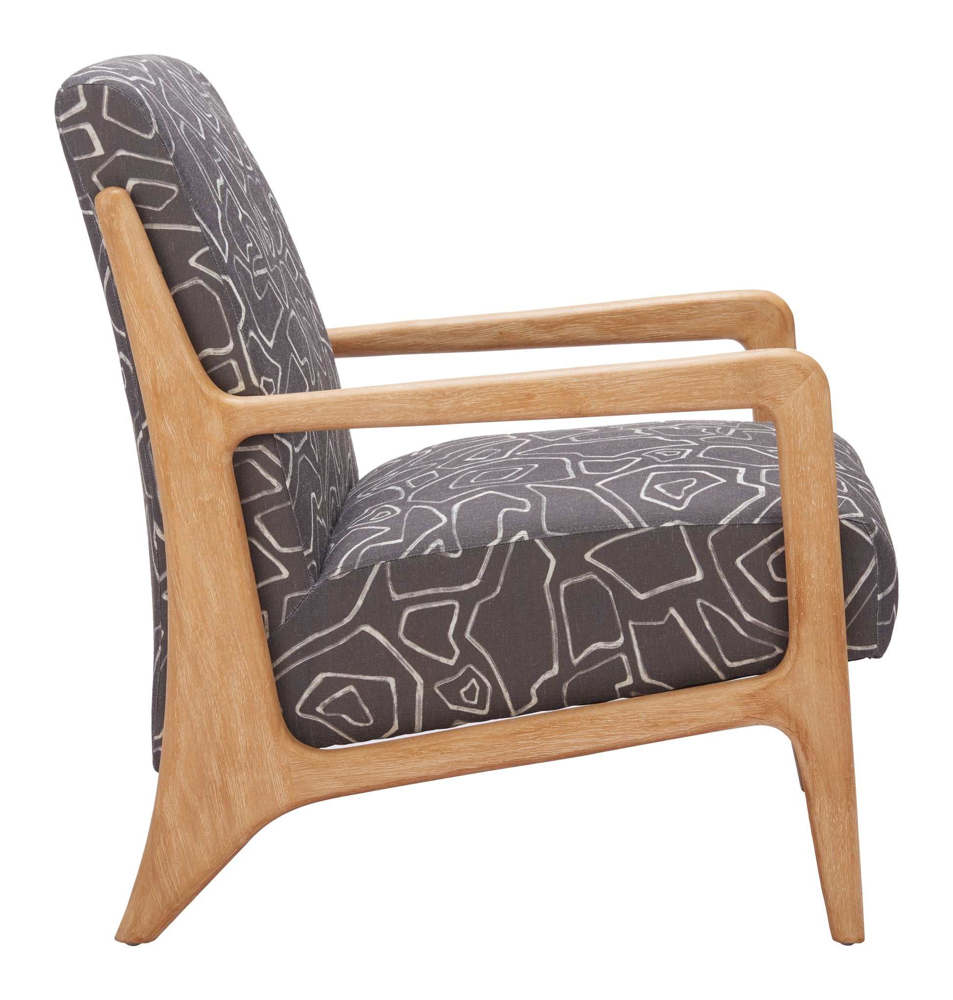 Runa Accent Chair Gray & Natural style shot 2
