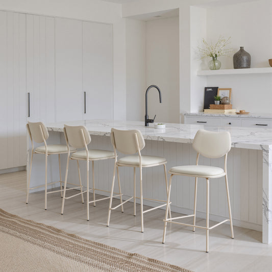 Zeal Counter Stool (Set of 4) Light Gray