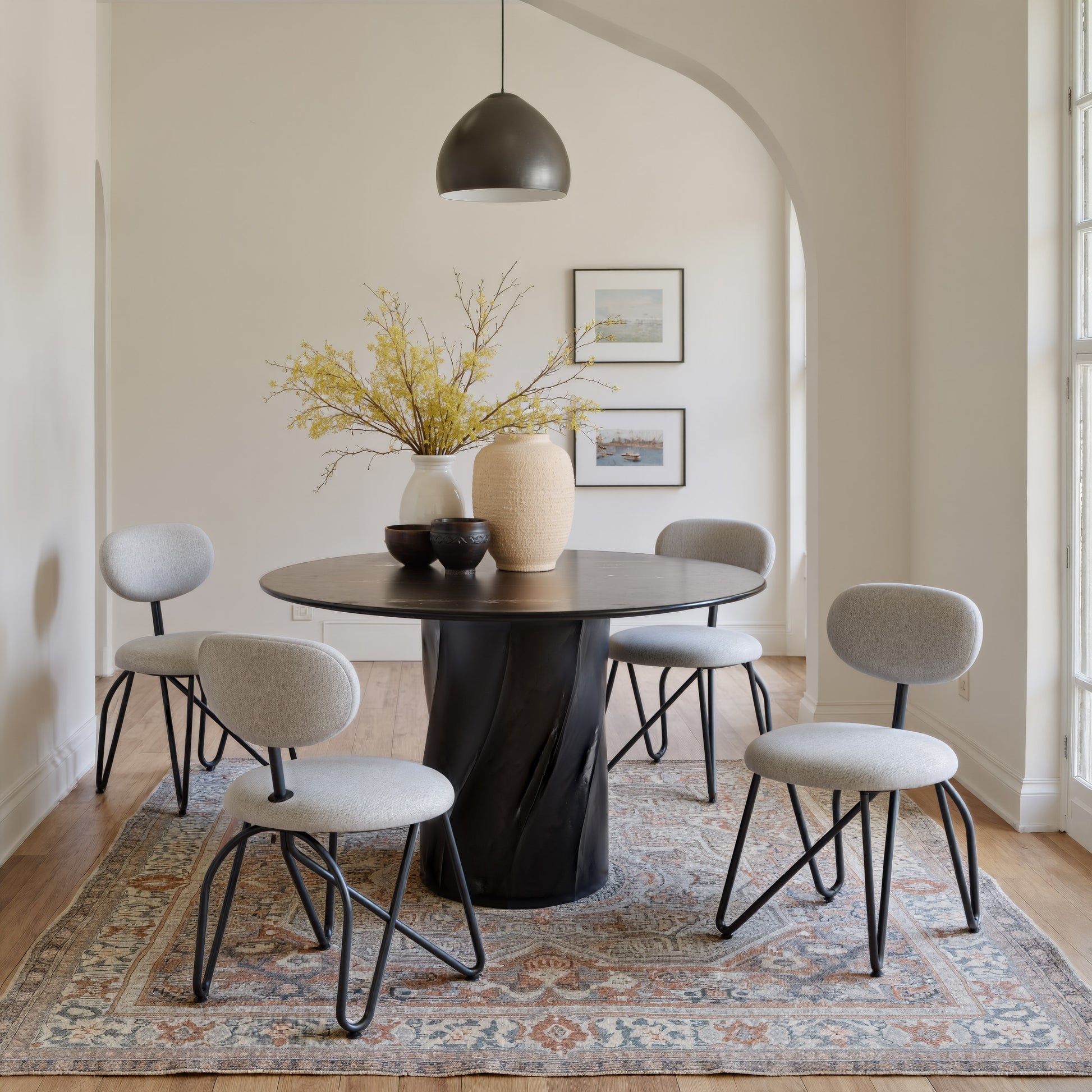 Novi Dining Chair (Set of 2) Dove Gray style shot 1