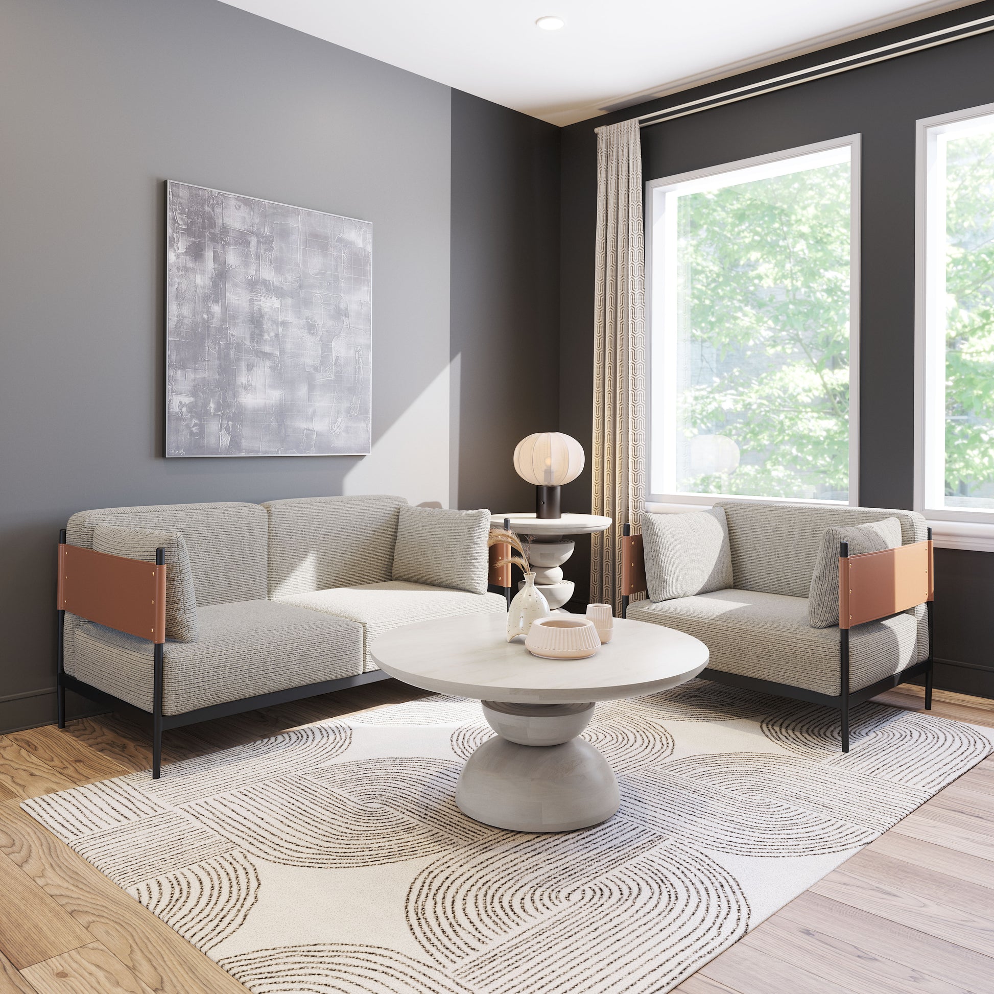 Stirbe Armchair Gray style shot 1