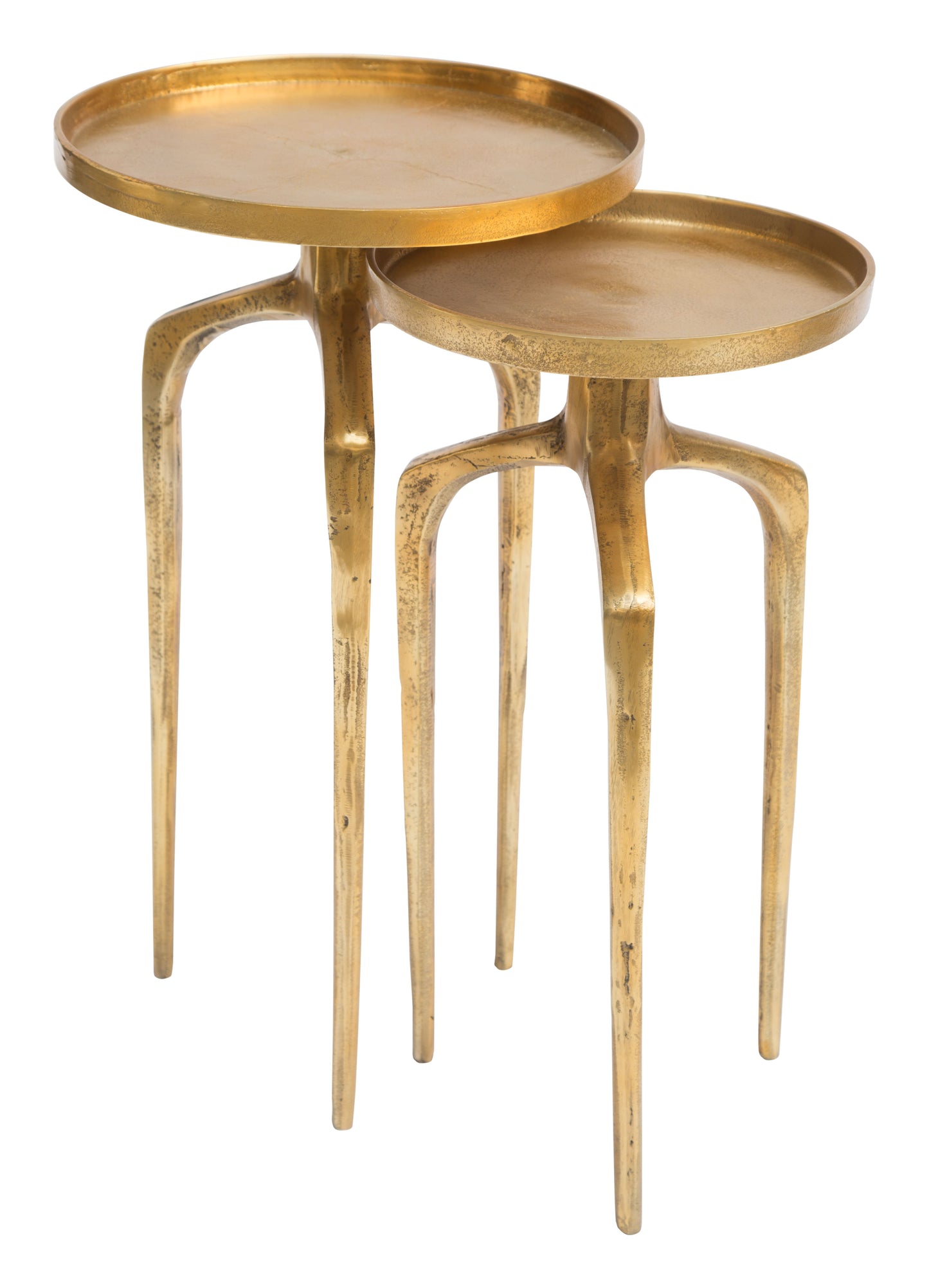 Como Accent Table Set (2-Piece) Antique Gold style shot 1