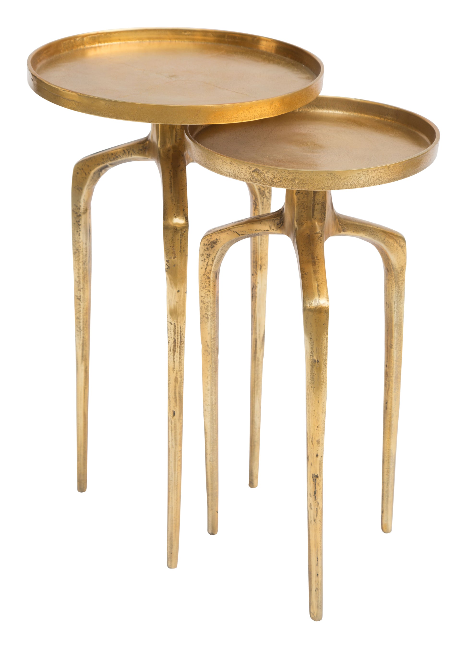 Como Accent Table Set (2-Piece) Antique Gold style shot 1