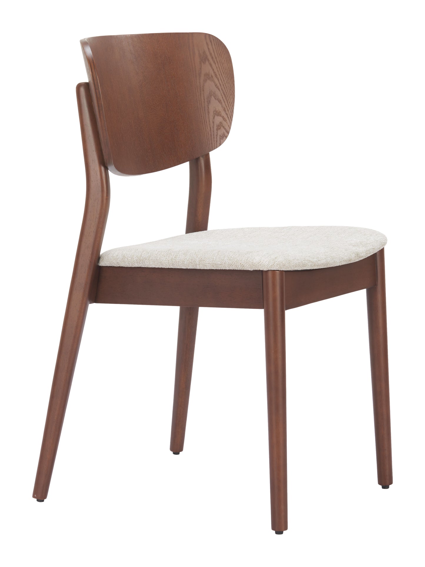 Kellua Dining Chair (Set of 2) Beige & Walnut style shot 2