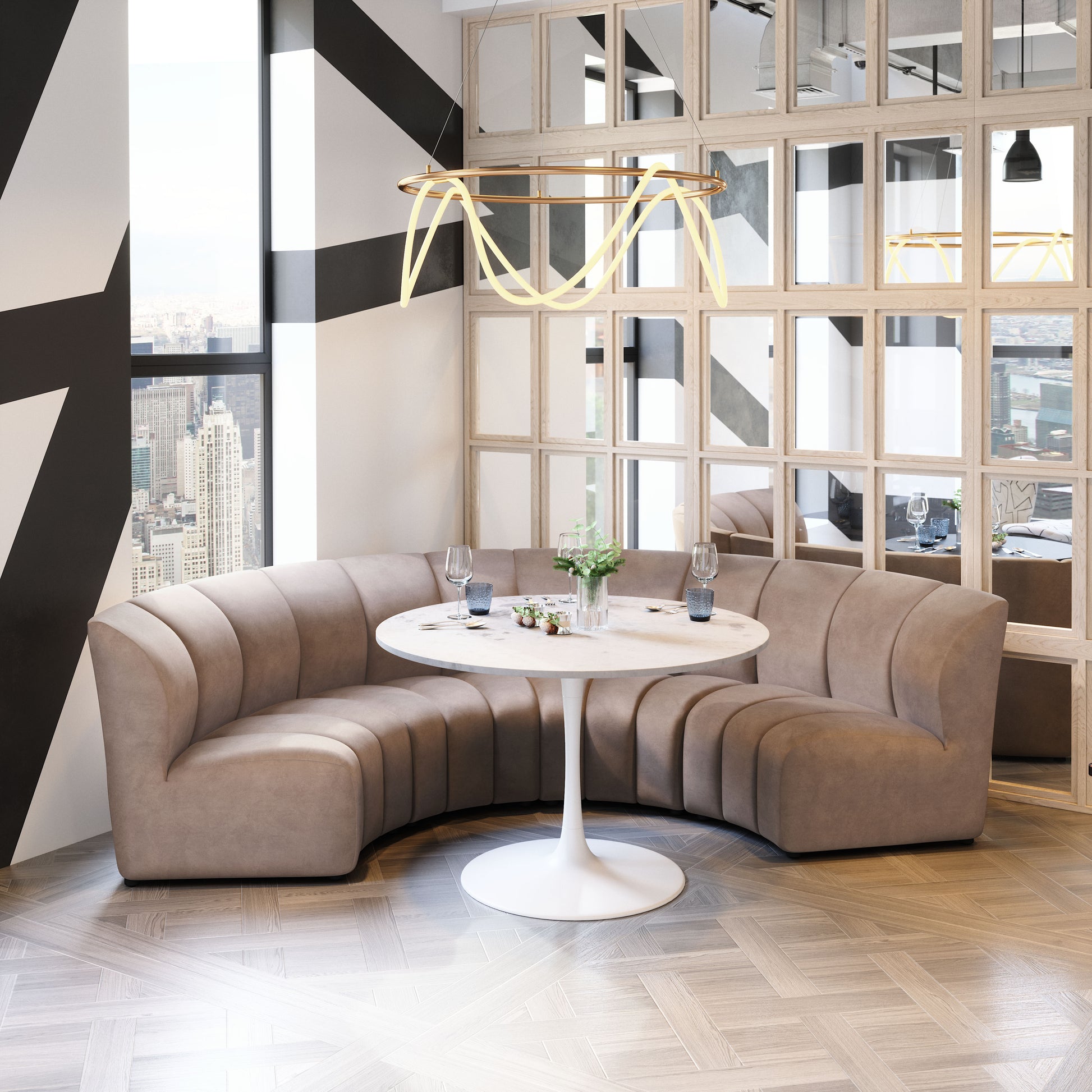 Garbi Modular Sectional Beige style shot 1