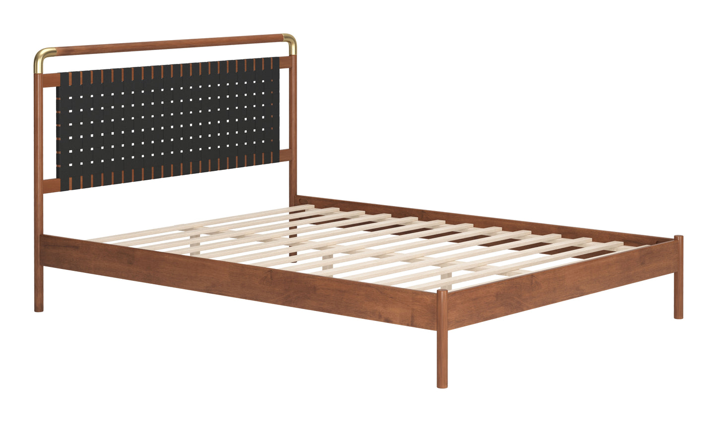 Netz Queen Bed Black & Walnut style shot 2