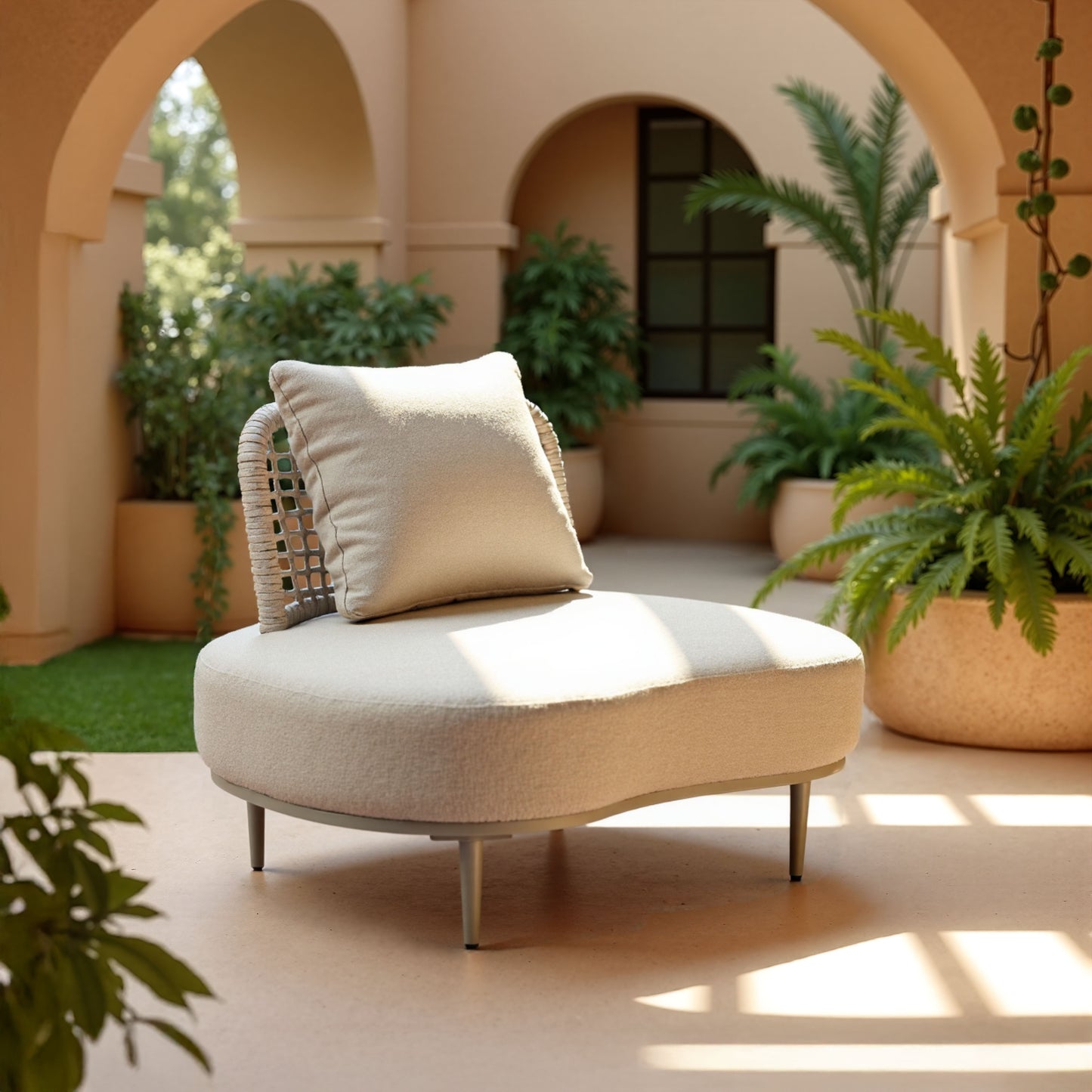 Ruhe Accent Chair Beige style shot 1