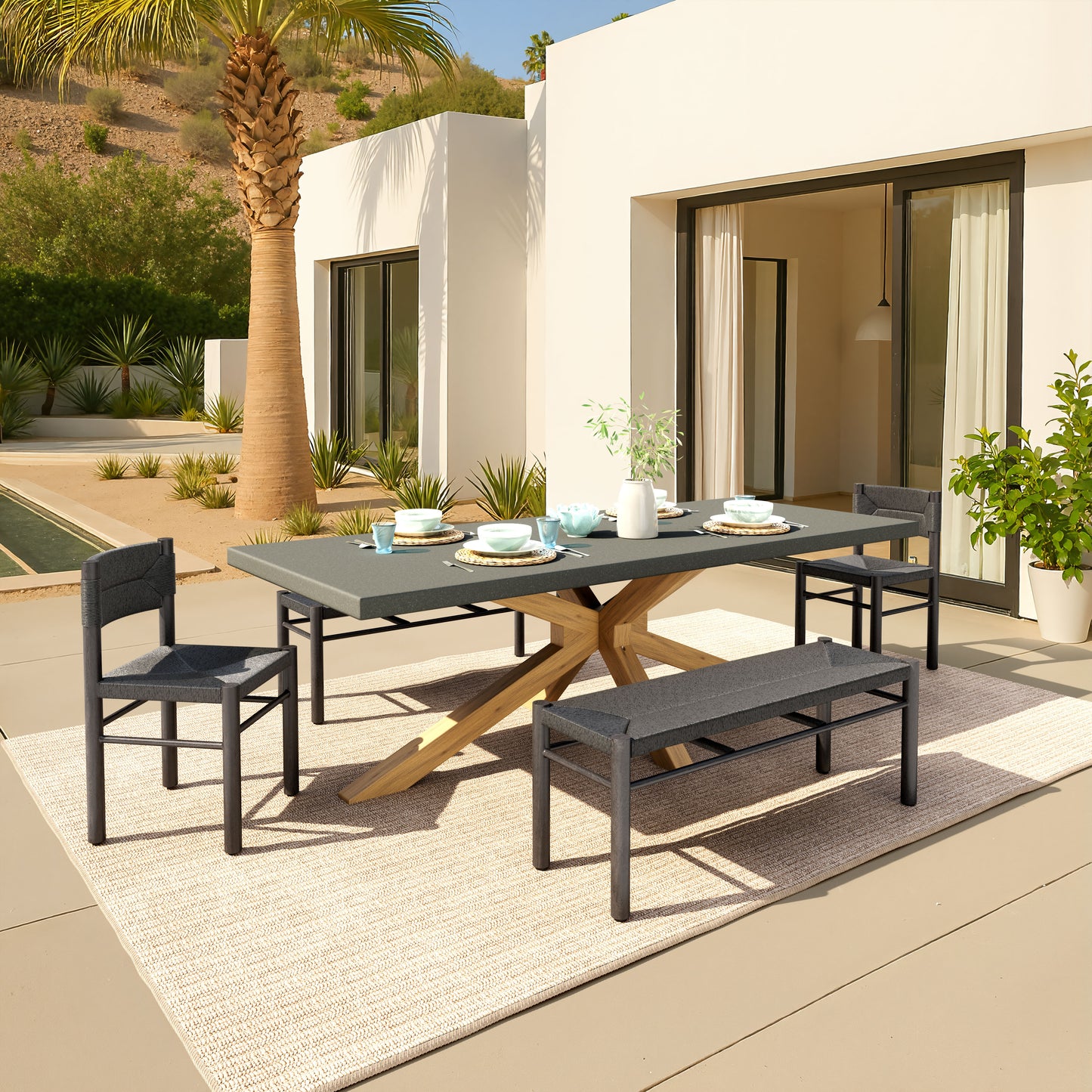 Iska Dining Chair (Set of 2) Black style shot 2