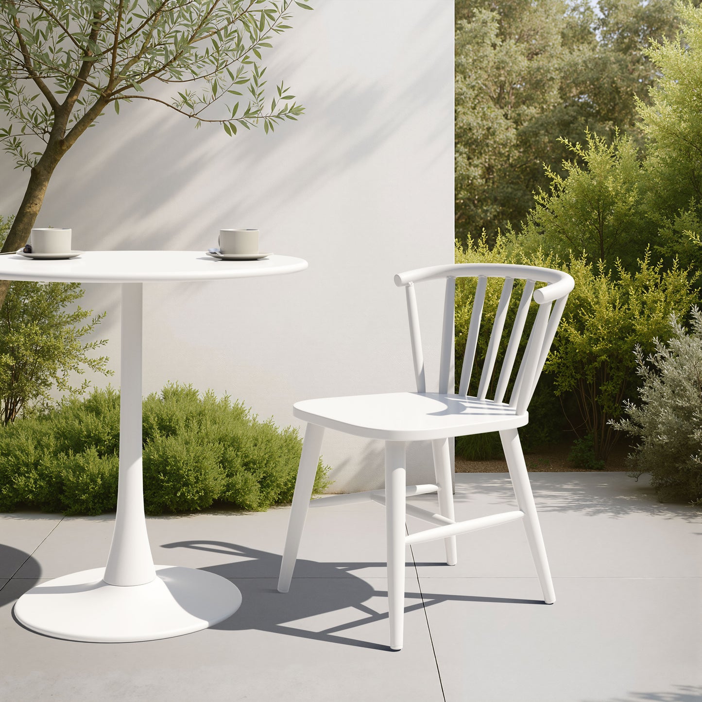 Shio Dining Chair White style shot 1