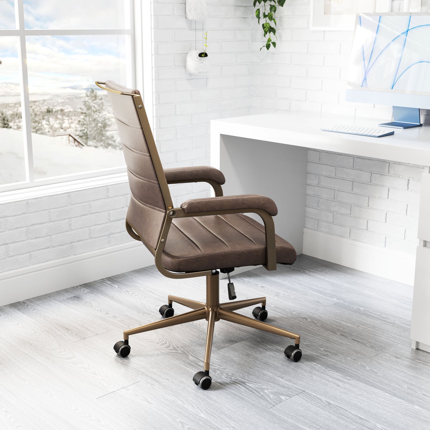 Auction Office Chair Espresso style shot 1