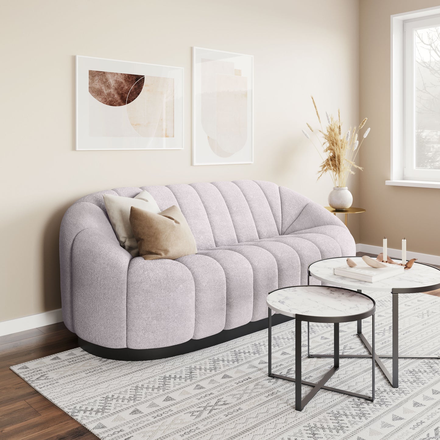 Bhutan Sofa Light Gray style shot 2