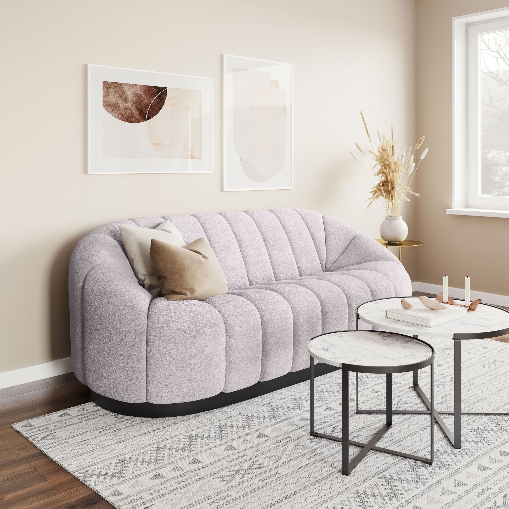 Bhutan Sofa Light Gray style shot 2