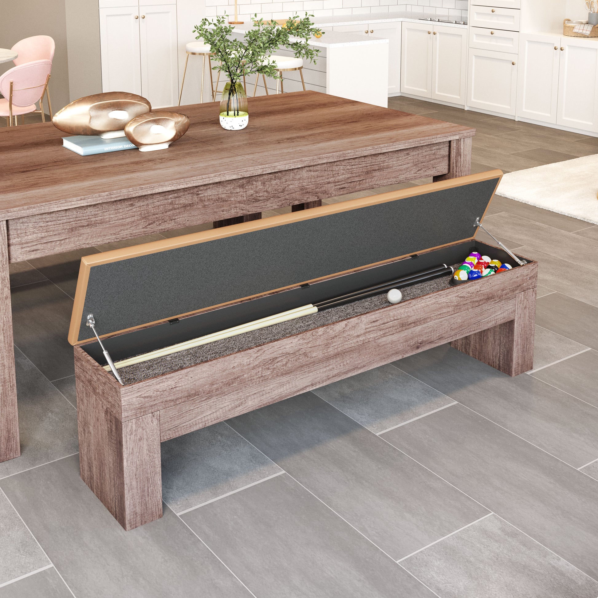Bonker Storage Bench (Set of 2) Brown style shot 2