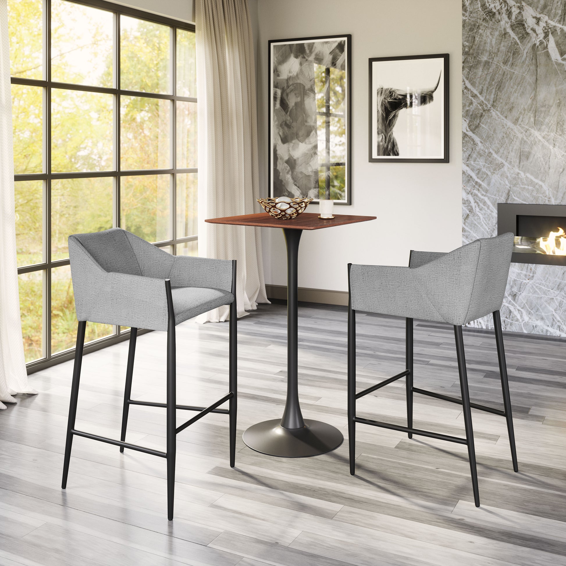 Andover Barstool Slate Gray style shot 1