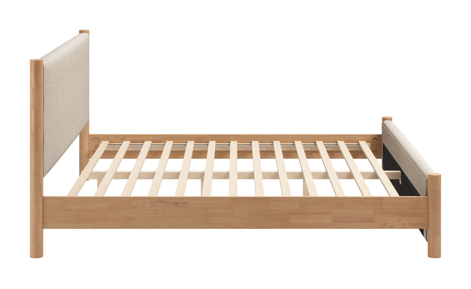 Hadi King Bed Beige & Natural style shot 1