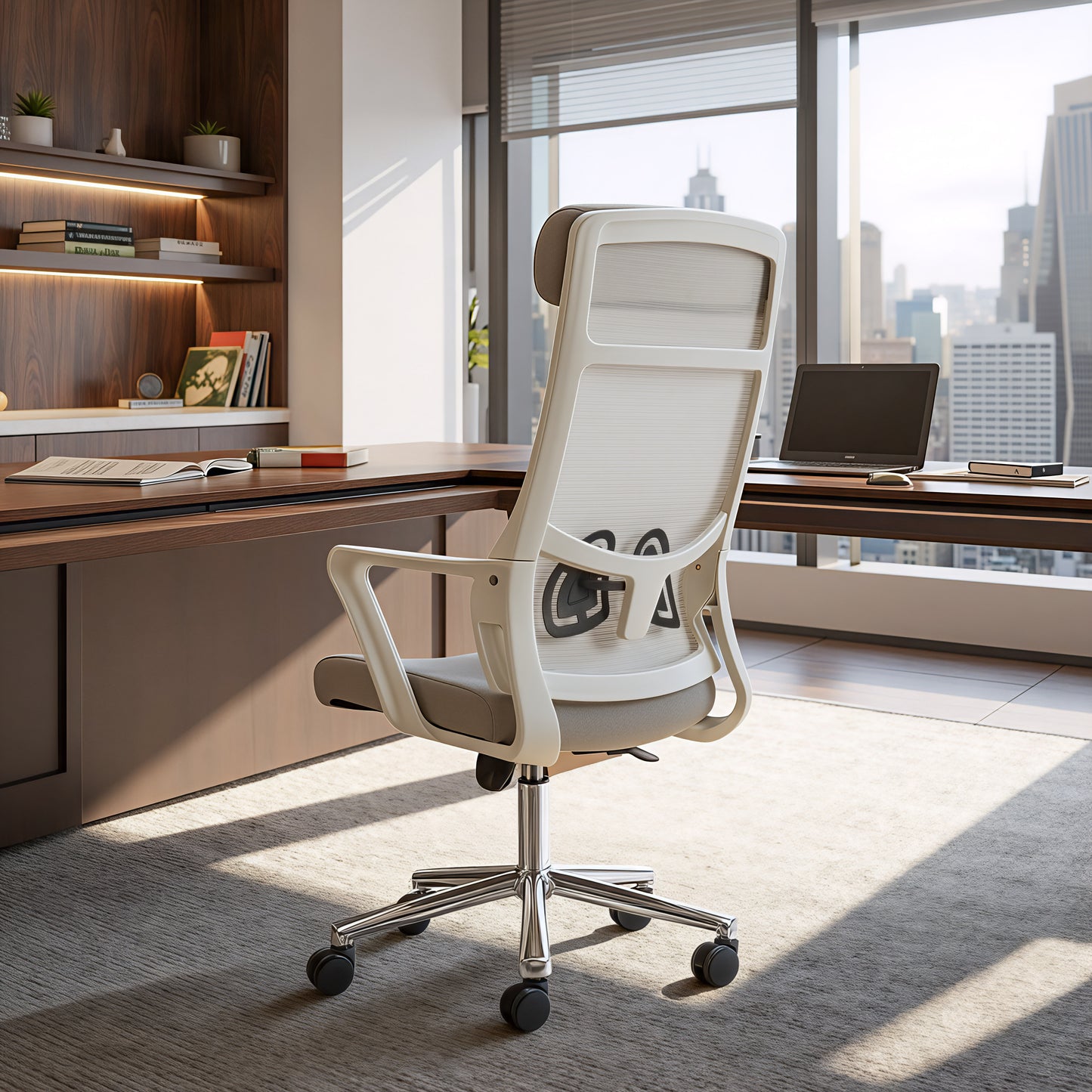 Jett High Back Office Chair Light Gray style shot 1