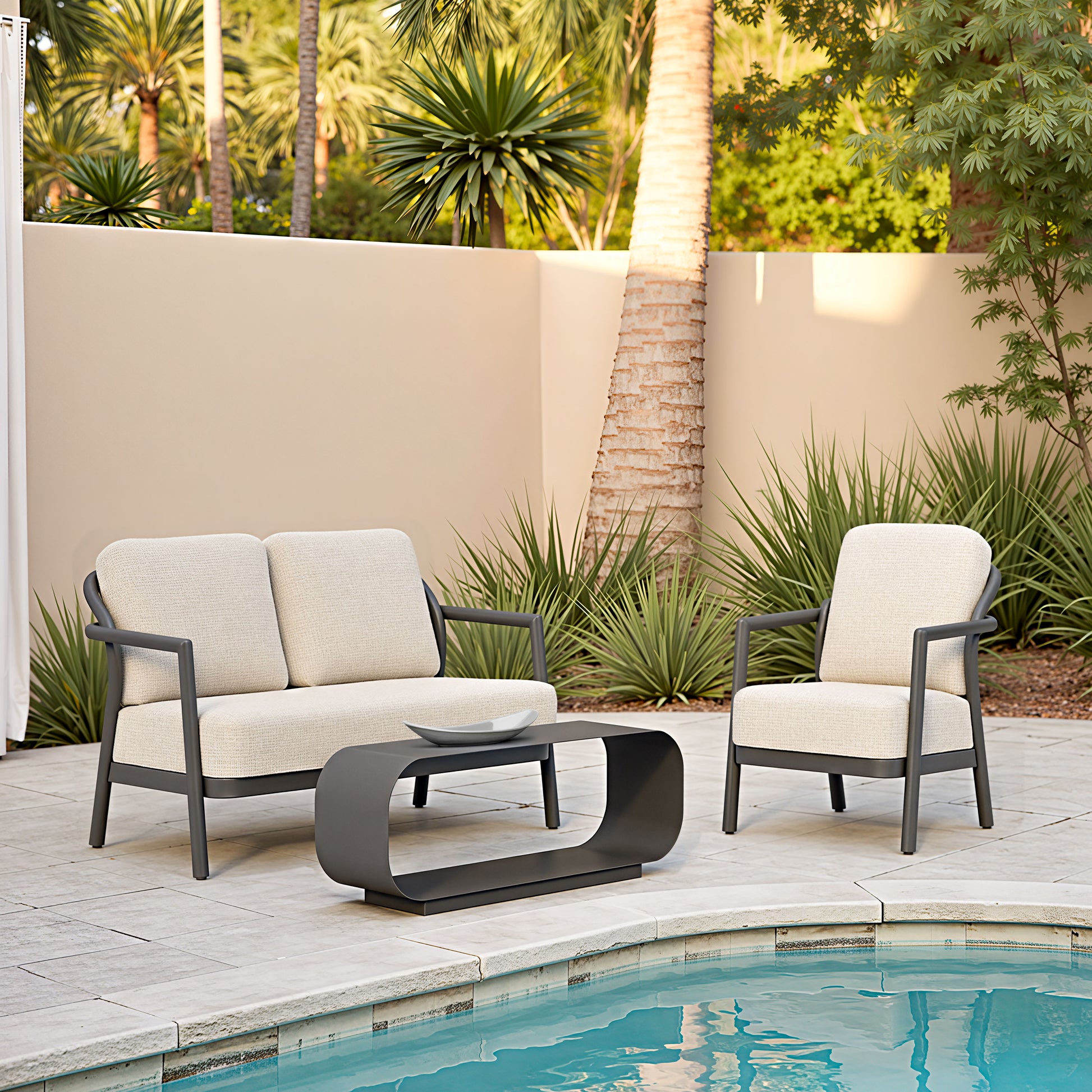 Rein Accent Chair Beige style shot 1